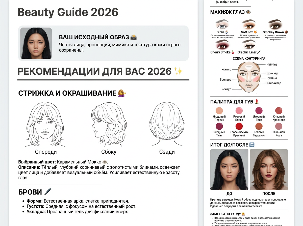 Анализ внешности по фото — Beauty Guide с преображением