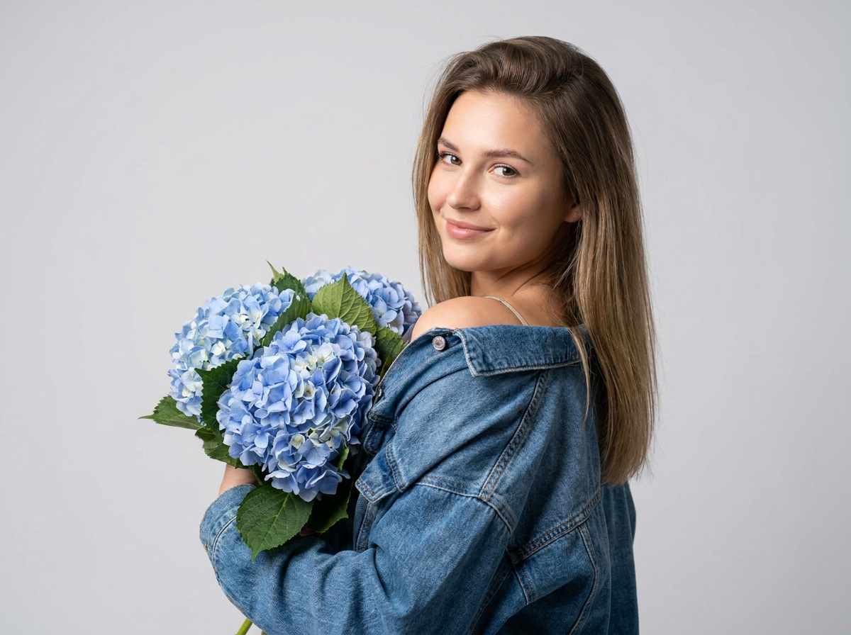 ИИ-фото с гортензиями