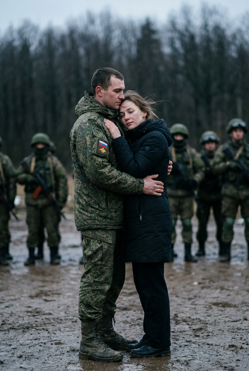 ИИ-фото с военным — На руках у военного